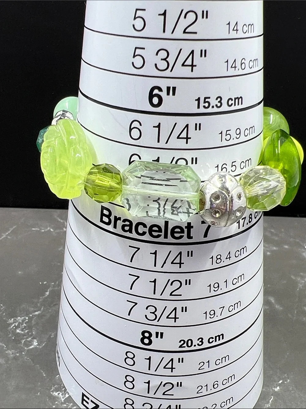 AVON Green Garden Beaded Bracelet